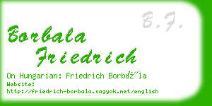 borbala friedrich business card